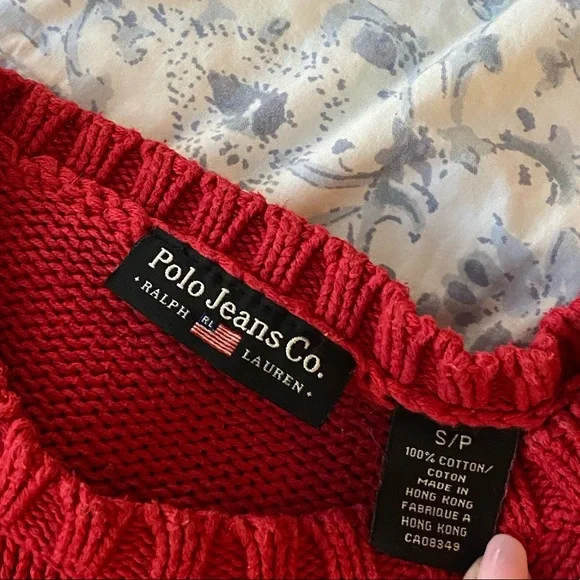 ❌SOLD❌ Vintage Polo Ralph Lauren American Flag Sweater - Picture 4 of 8